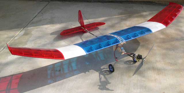 slow flying electric powered airplane