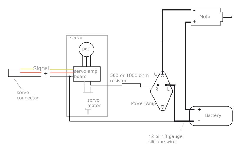 diy electronic speed controller, single power amp