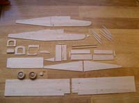 pilatus porter parts cut out and ready for glue