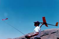 launching a slope glider