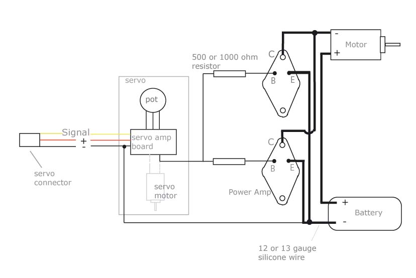 schematic drawing of DIY electronic speed controller